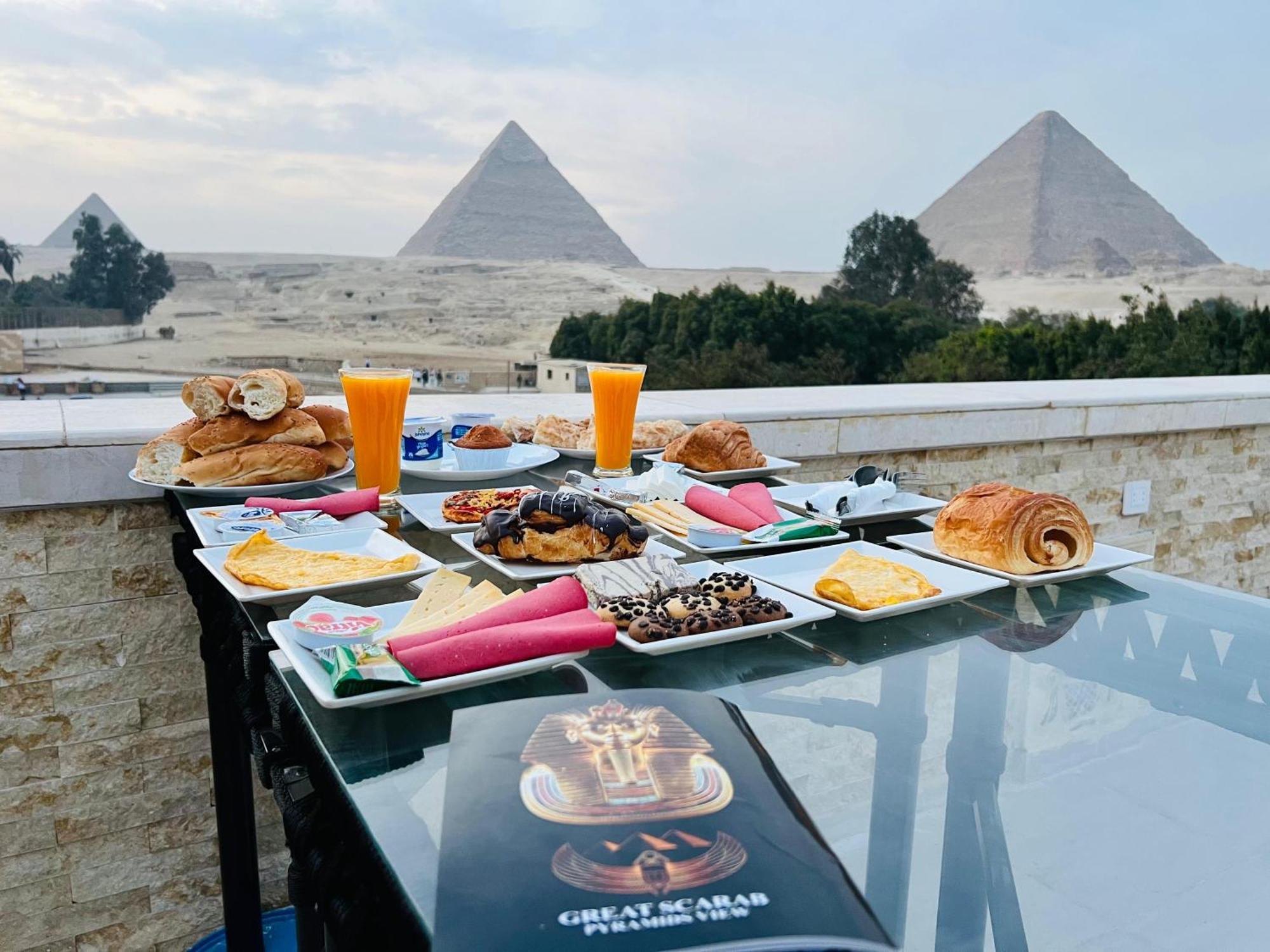 Great Scarab Pyramids View Hotel Kafret el-Gabal Exterior foto