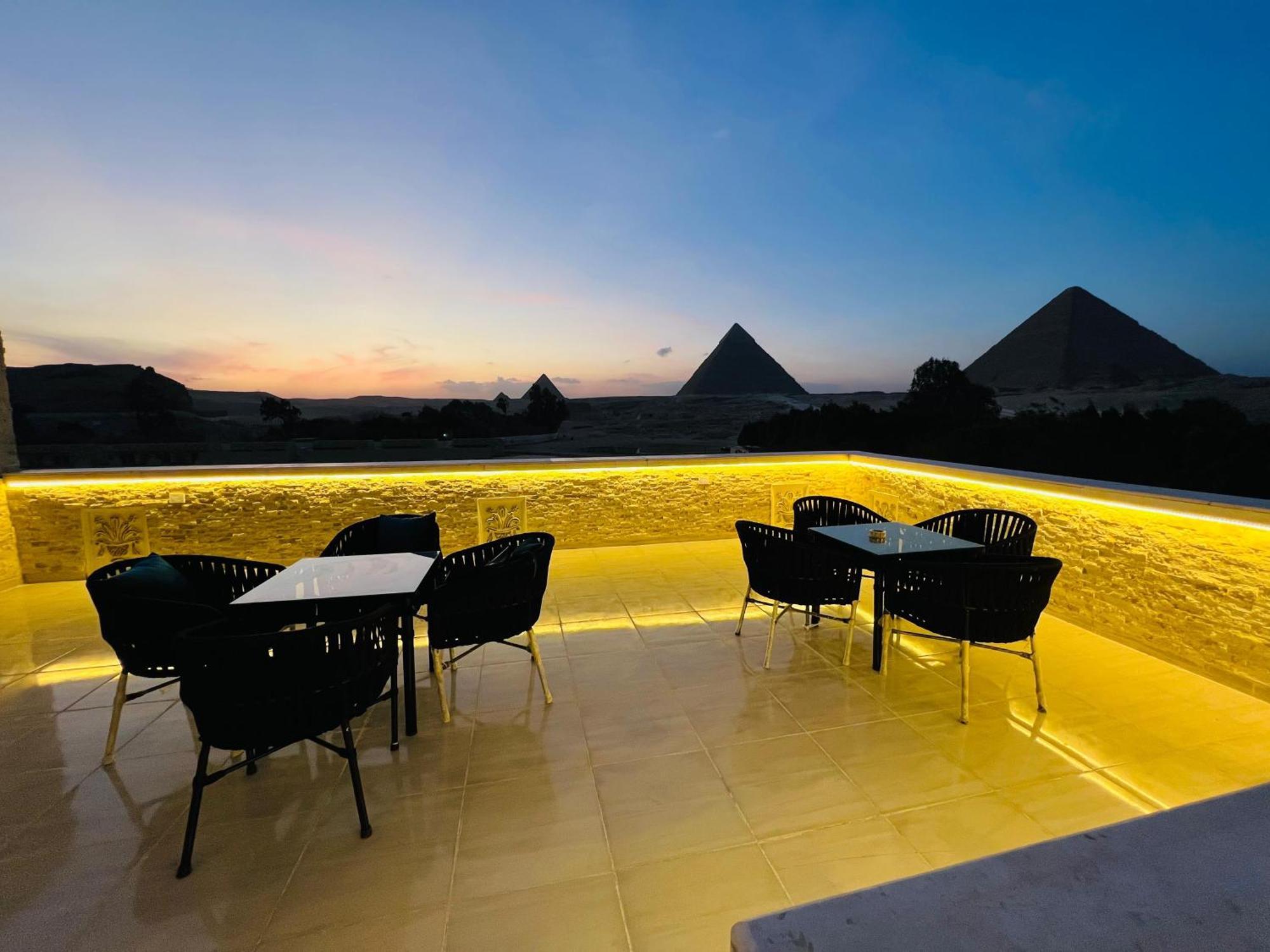 Great Scarab Pyramids View Hotel Kafret el-Gabal Exterior foto
