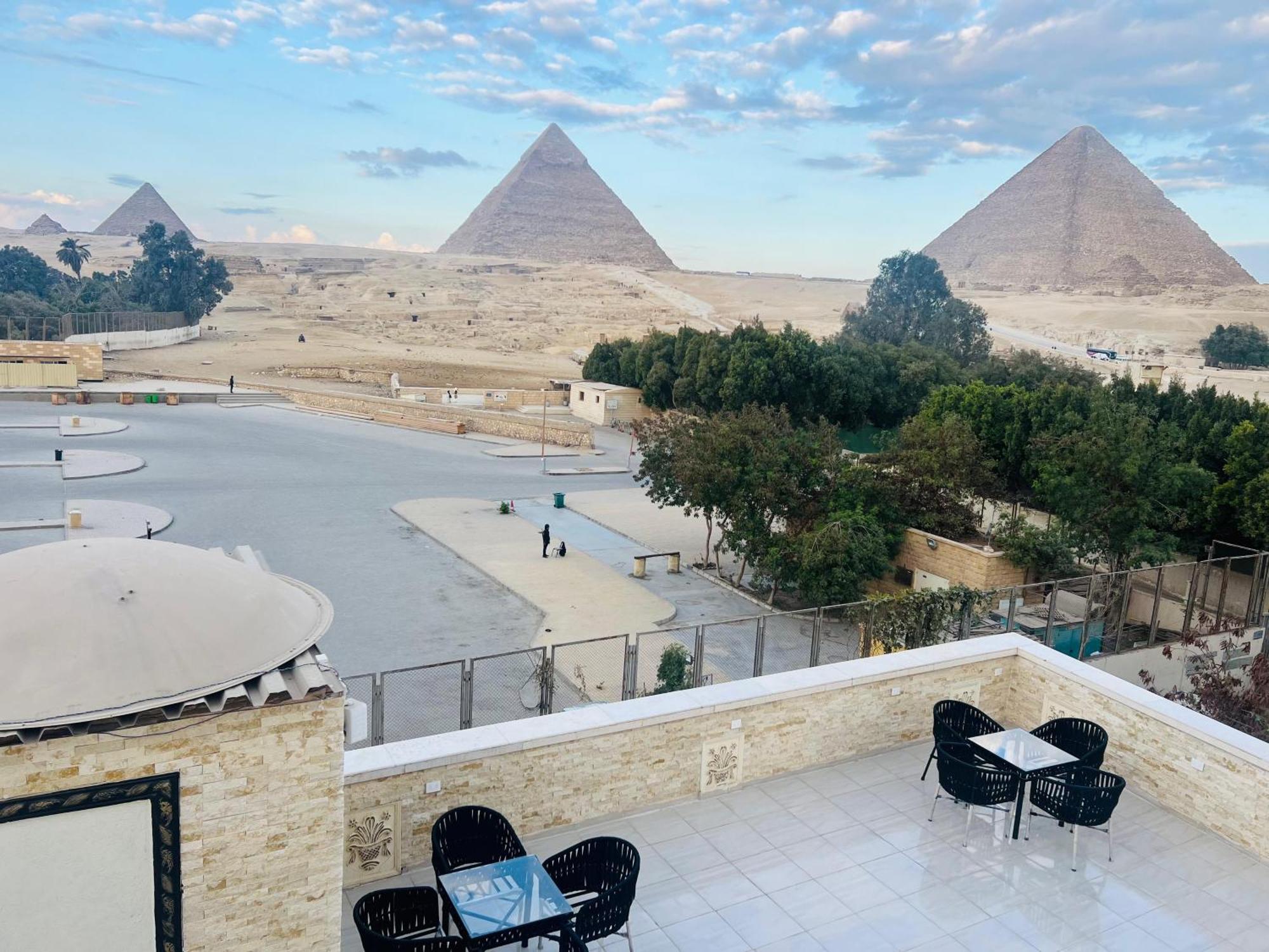 Great Scarab Pyramids View Hotel Kafret el-Gabal Exterior foto
